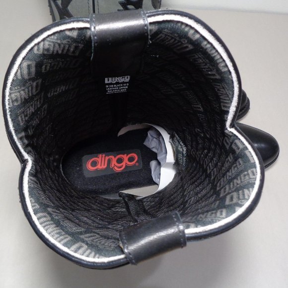 Dingo Size 10 M SILVERLAKE Black Leather Cowboy Western Boots New Men's Shoes - Picture 13 of 13